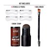 Kiss New York Professional Instant Brow Stamp and Stencil Kit Powder Stamp Eyebrow Shaping Kit (Medium Brown)