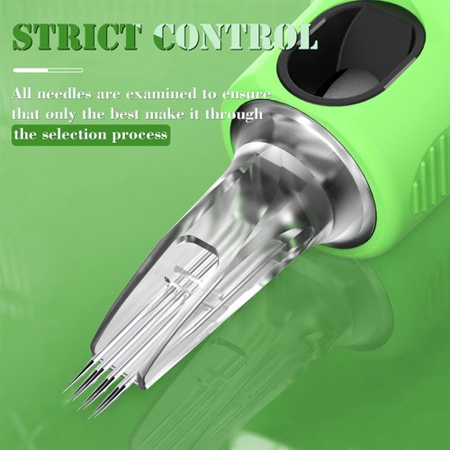 Inkin Kelly Tattoo Needles Finger Ledge Cartridges 40Pcs Mixed #12 Standard Round Liner 3RL 5RL 7RL 9RL 11RL