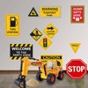13 pcs construction Birthday Party supplies, construction party decorations for boys kid birthday party Baby Shower，11.8 inch construction theme party wall decor signs with Yellow Caution Tape