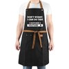 VIISPIRIT Father's Day Gifts for Dad, Funny Men Apron with 3 Tool Pockets Adjustable Neck Strap, Waterproof, Valentine's Gifts from Wife for Husband, Friends, Birthday Gifts, BBQ Cooking Chef Apron