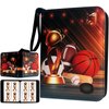 Sports Card Binder 400 Pockets Trading Card Binder with 50 Sleeves Fits 400 Sport Cards, Sports Card Holder Binder with Zipper, Soccer Football Baseball Basketball Hockey Card Gifts Collection Storage