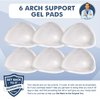 Dr. Frederick's Original Peel & Stick Foot Arch Support Gel Pads - 6 Pieces - High Arch Cushions - Relieves Pain from PES Cavus