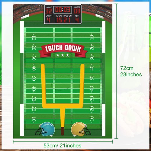 PLULON Football Game for Kids Pin the Football on the Goalpost Poster with Football Stickers Football Birthday Party Favors Home Wall Decorations for Kids Adults Family Birthday Party Supplies