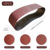 3x21 3 x 21 Inch Sanding Belt Pack 3-Inch x 21-Inch,12 Pcs(4 Each of 80 120 150 Grits) Aluminum Oxide for Sander