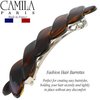 Camila Paris CP2427 French Hair Barrette Clip for Girls Braided, Tortoise Shell, Automatic Clasp, Strong Hold Grip Hair Clips for Women, No Slip Durable Styling Girls Hair Accessories, Made in France