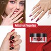 MEFA Dip Powder Nail Kit White Nude Black Red Blue Pink Purple Gray 10 Colors Dipping Powder with Base Top Coat Activator Liquid Set Recycling Tray, All-match Tones French Nail Art Manicure Salon