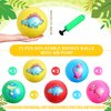 Sratte 15 Pcs 9 Inch Balls for Toddlers 1-3 Cute Dinosaur Inflatable Bouncy Beach Balls for Kids with Pump for Indoor Outdoor Beach Playground Backyard Pool Games