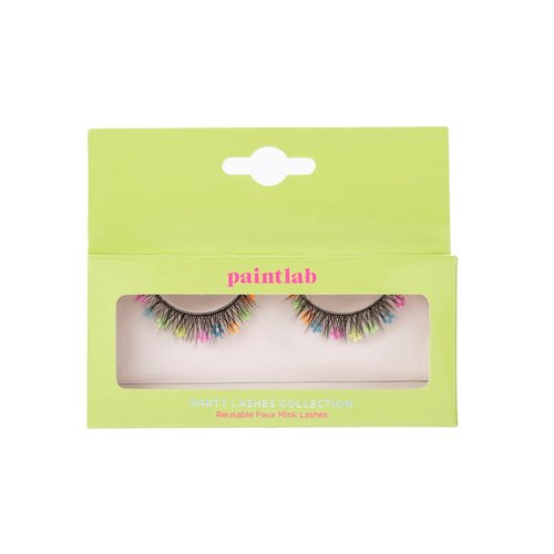 PaintLab Synthetic Lashes, Multi-Flower, Reusable False Eyelashes with Lightweight Band, Fun Look for Kids, Teens & Women, 1 Pair