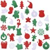 NT-ling Christmas Glitter Foam Stickers Self-Adhesive Christmas DIY Foam Craft Kits Santa Claus, Christmas Tree, Snowman, Bell, Elk, Bow, for Kids' Art Projects, Cards, Party Decorations,96 Pieces