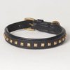 X-Small Leather Studded Padded Phantom Dog Collar; Fits 10" - 12" Neck Size