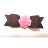 Felt rose and bow hair clip-8 colors