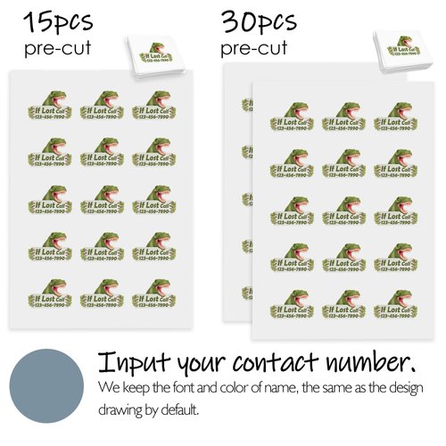 Artsadd Personalized Temporary Tattoos for Kids, Emergency Contact Number on Tattoos to Avoid Lost, 15pcs