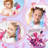 Hair Salon Toys for Girls Beauty Salon Set with Pretend Play Hair Salon Stylist Toy Kit with Barber Apron, Hair Dryer, Mirror, Scissors and Styling Accessories