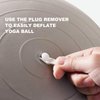 Exercise Ball Pump, Hand Air Pump for Stability Workout Yoga Ball, with 2 Plugs for Valve & 1 Plug Remover for Easy Deflation (Hand Pump)