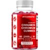 Vitamatic Sugar-Free Chromium Gummies with Ceylon Cinnamon – 2000 mg Equivalent Per Serving (from Extract 83 mg) – Non-GMO, Gluten-Free – 60 Vegan Gummies – 2 Pack