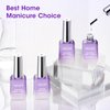 Gellen Gel Top and Base Coat, 4pcs 18ml No Wipe Matte Glossy Glitter Gel Top Coat, Clear UV Base Coat Gel Nail Polish, Soak Off Nail Lamp Gel Base Top Coat Long Lasting Home Gel Manicure