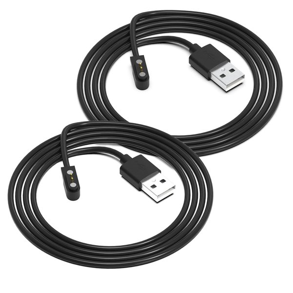 Msvueioe Charger Compatible with 3Plus Vibe Plus/Vibe Lite/Vibe Pro/Vibe+ Gen 2/HR+/Cruz+/Vibe Lite BT, 2FT Replacement USB Charging Cable Cord for Gydom ID207 / ID208BT / IDW13 / IDW19 / LW51