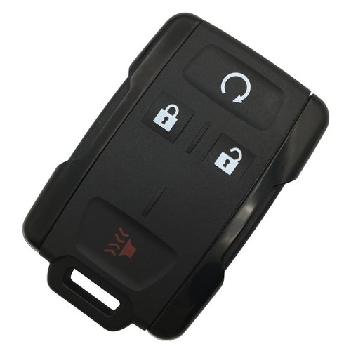 Replacement Key Fob Shell Case for 4 Buttons Chevy Silverado Colorado GMC Canyon Sierra 2014 2015 2016 2017 2018 2019 2020 2021 Keyless Entry Remote Car Key Fob Cover Casing (Black)