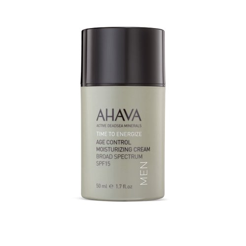 AHAVA Men's Age Control Moisturizing Cream, Broad Spectrum SPF15 - Fast-absorbing Silky Hydrating Lotion, Protects from Premature Aging Signs of UVA/B rays, Enriched with Exclusive Osmoter, 1.7 Fl.Oz