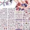 8 Sheets 4th of July Nail Art Stickers Patriotic Designer Nail Decals American Independence Day Nail Stickers I Love America Self-Adhesive Holiday for Women Girls Nail Decoration Suppliers