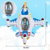 Baby Pool Float Inflatable Airplane Pool Float Boat with Handle & Squirt Gun, Baby Swim Float Swimming Pool Float Kids Toddler Pool Floaties Toddler Pool Float Age 1-5 Pool Beach Toys for Boys Girls