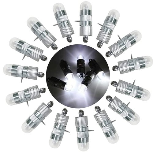 HOSL Mini Led Balloon Lights 60PCS Small Lantern Lights for Balloons, Paper Lanterns, Craft, Halloween, Wedding, Party Decorations String Lights Battery Operated (White, Non-Blinking)