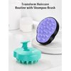 HEETA Hair Scalp Massager Shampoo Brush 2 Pack, Soft Silicone Bristles to Remove Dandruff, Waterproof Hair Scrubber for Both Wet Dry Hair, Suitable for Men & Women (Green & Black)