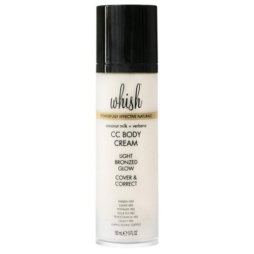 Whish Coconut Milk & Verbena CC Body Cream - Color Correcting Moisturizer with Shea Butter & Aloe - Leaves Skin With An Instant Glow - Paraben & Sulfate Free - 5 fl oz
