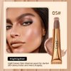 Cream Contour Beauty Wand,Xcreando Liquid Contour Stick with Cushion Applicator Silky Liquid Bronzer Stick Waterproof Lightweight Face Concealer Contouring with Natural Matte Finish(#05 Rose Gold)