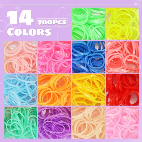 940Pcs Baby Hair Ties Set with Bow Hair Clips, Hair Accessories for Girl, Hair Rubber Bands Cotton Baby Hair Ties Elastic Hair Bands with Organizer Box, Ponytail Holders for Toddler Kids Girls