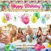 Hawaiian Luau Birthday Party Decorations Summer Hawaiian Birthday Banner Yard Sign and 20Pcs Hawaiian Themed Balloons Aloha Beach Party Banner Decorations Tropical Indoor Outdoor Party Supplies