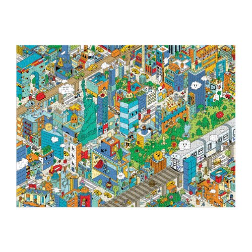 Galison Uncovering NYC – Hyesu Lee 1000 Piece Puzzle Featuring 50 Fun Items Hidden Within New York City Life
