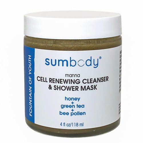 Sumbody Gentle Exfoliating Face Wash, Scrub & Mask Manna - (118ml) Anti-Aging Blackhead Scrub & Face Exfoliator, Moisturizing Facial Pore Mask, Natural Exfoliating Face Mask for Skincare, Made in USA