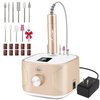 Kredioo Electric Nail Drill 35000RPM Professional Manicure Machine Kit for Acrylic Nails Remove Gel Polish Thick Toe with 11 Bits Easy Build-in Bit Holder Twist Lock Changing Bit