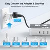 Key Power 230-Watt Step Down 220V to 110V Voltage Converter & International Travel Adapter/Power Converter with USB-C Port 18W - [Use for USA Appliance Overseas in Europe, AU, UK, Ireland, etc.]