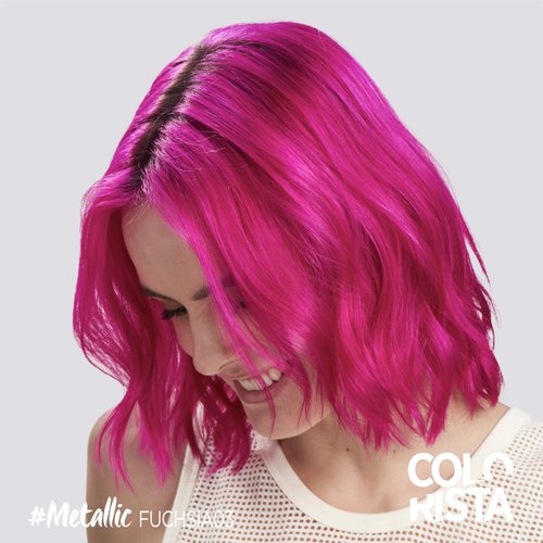 L'Oreal Paris Colorista Metallic Semi Permanent Hair Color for Bleached or Blonde Hair, Color Depositing Hair Mask Formula, Purple