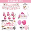 Western Party Decorations Western Cowgirl Birthday Party Decorations Includes Birthday Banner, Cake Topper, Cupcake Toppers,Balloons, Background for Girl Birthday