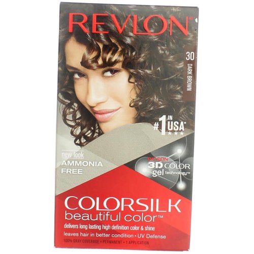 Revlon ColorSilk Hair Color, 30 Dark Brown 1 ea