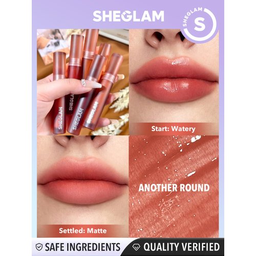 SHEGLAM Soft Haze Lip Blur Waterproof Liquid Lipstick Matte Transfer-Proof Lip Tint Lasting Super Stay Lip Stain-Another Round
