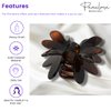 Parcelona French Butterfly 3" Tortoise Shell Celluloid Acetate Girls Hair Claw Clips No Slip Sturdy Claw Clip Jaw Hair Clip Fashion Durable Styling Hair Accessories for Women, Made in France