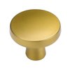 goldenwarm Brushed Brass Cabinet Knobs Solid Gold Dresser Knobs - LS5310YW Modern Drawer Knobs Kitchen Cupboard Hardware Bathroom Cabinet Hardware, 10 Pack