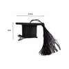 BinaryABC Graduation Hat Hair Clip,Mini Doctoral Cap Hair Clip,Graduation Party Supply Decoration,Graduation Hair Accessories (Black)