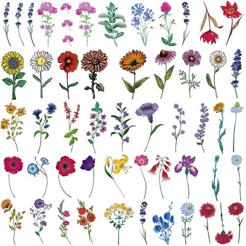 Tazimi 12 Sheets Flower Temporary Tattoos For Women Kids girl Watercolor Flower Lavender Sunflower Violet Flower rose Tattoo Sticker,Fake Temporary Tattoo Sticker for Girl Women
