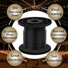 Wire Rope 304 Stainless Steel Wire Cable Black Vinyl Coated, Outdoor Light Guide Wire, Suitable for String Lights, Clotheslines, 1/16 Inch Overmolded to 3/32 Inch 100ft
