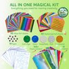 Klever Kits Foil Art Kit for Kids - Arts & Crafts Supplies, Mess Free Coloring, Dinosaur Foil Foam Stickers, Creative Travel Toys, Birthday Gifts for Boys & Girls Ages 4 and Up