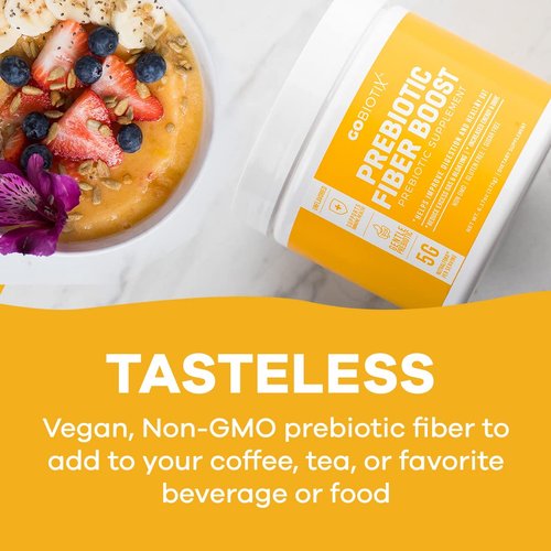 GOBIOTIX Fiber Supplement - Prebiotic Soluble Fiber Powder, Supports Gut Health and Digestive Regularity - Gummies Alternative - Gluten & Sugar Free, Keto, Vegan - 1 Scoop Daily, 35 Servings (1 Pack)