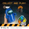 P.M.I. Among Us Action Figure | One of Four 6.7-Inch-Tall Collectibles | Among Us Toys and Playable Mini Toys | Blue Ghost in The Chop-Chop Shiny Knife Hat with Hidden Hat and Hands | Kids’ Toys