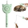 Jaxbo Cat Brush Toy，5-in-1 Interactive Cat Toys Retractable Cat-Teasing Wand，Pet Grooming Self Cleaning Brush， Light Up Cat Toy with Five Light Patterns