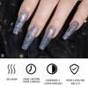 beautilux Glitter Gel Nail Polish, 1Pcs Silver Glitter Iridescent Sparkly Color Gel Polish High Gloss Soak Off UV Nail Art Gel Manicure Salon at Home for Women (10ML)
