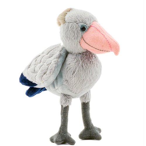 ZHONGXIN MADE Simulation Shoebill Plush Toy Stuffed Animals - Soft Realistic 10” Gray Shoebill Balaeniceps Rex Doll, Cute Toys Real Plushie Toy Home Decoration, Unique Plush Gift Collection for Kids